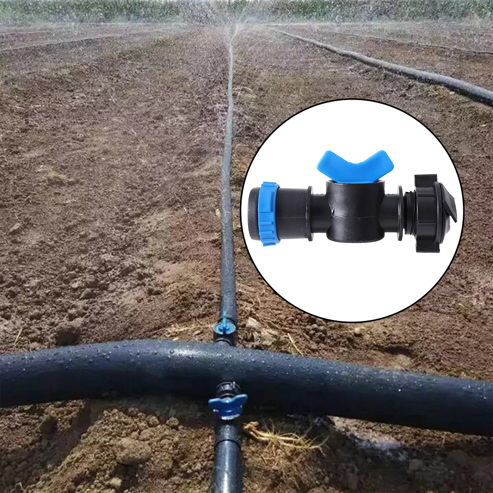 20/25/28/32/40/50/63mm Drip Tape Bypass Valve Agriculture Micro Drip Irrigation Lock Ring Offtake Valve