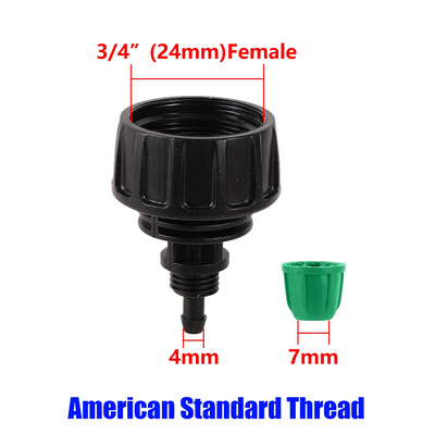 3/4" Female Thread to 1/4" Hose Adapter Connector with European/American Standard