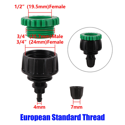 3/4" Female Thread to 1/4" Hose Adapter Connector with European/American Standard