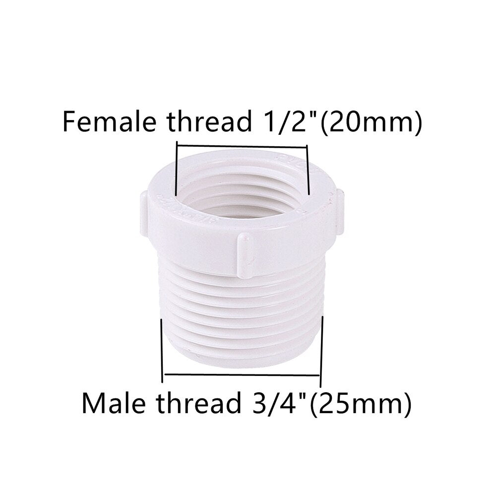 1/2" 3/4" 1" Plastic Female Male Thread Conversion Reducing Connector