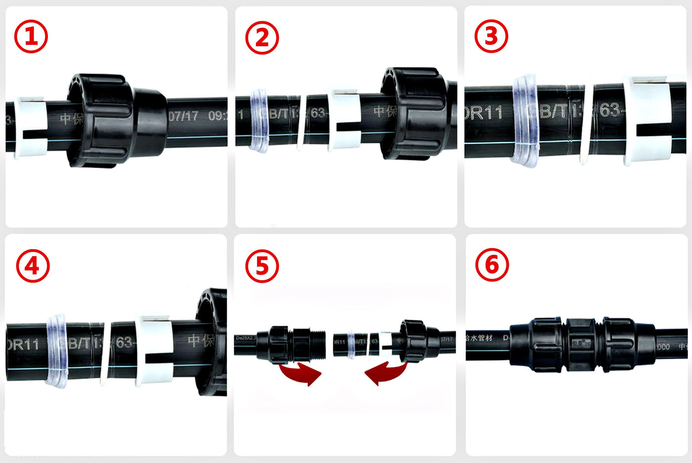 1/2" 3/4" 1" 1.2" 1.5" Female Thread to 20/25/32/40/50mm PE Pipe Conversion Fast Joint