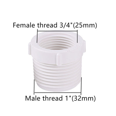 1/2" 3/4" 1" Plastic Female Male Thread Conversion Reducing Connector