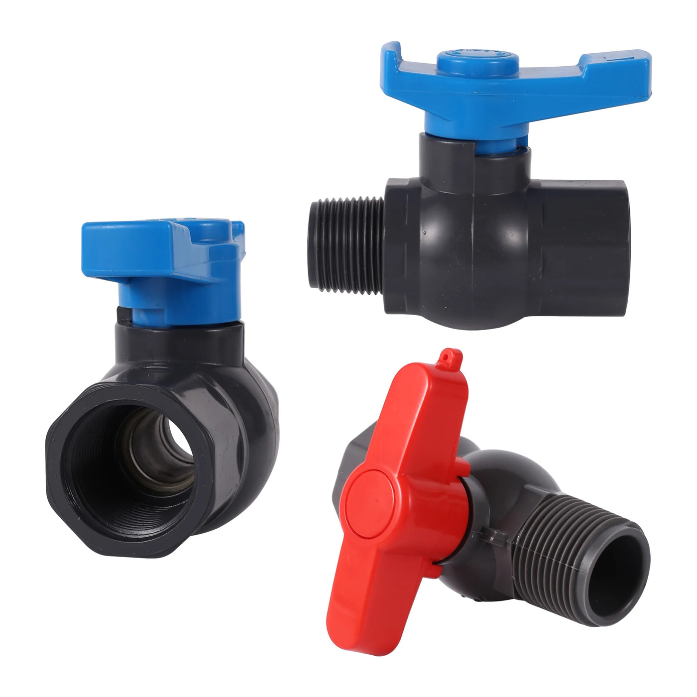 3/4 inch 1 inch PVC Ball Valve Female Thread to Male Thread Valve