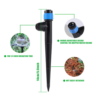 360 Degree Bubbler Sprinkler Hole Spiked Water Irrigation Dripper