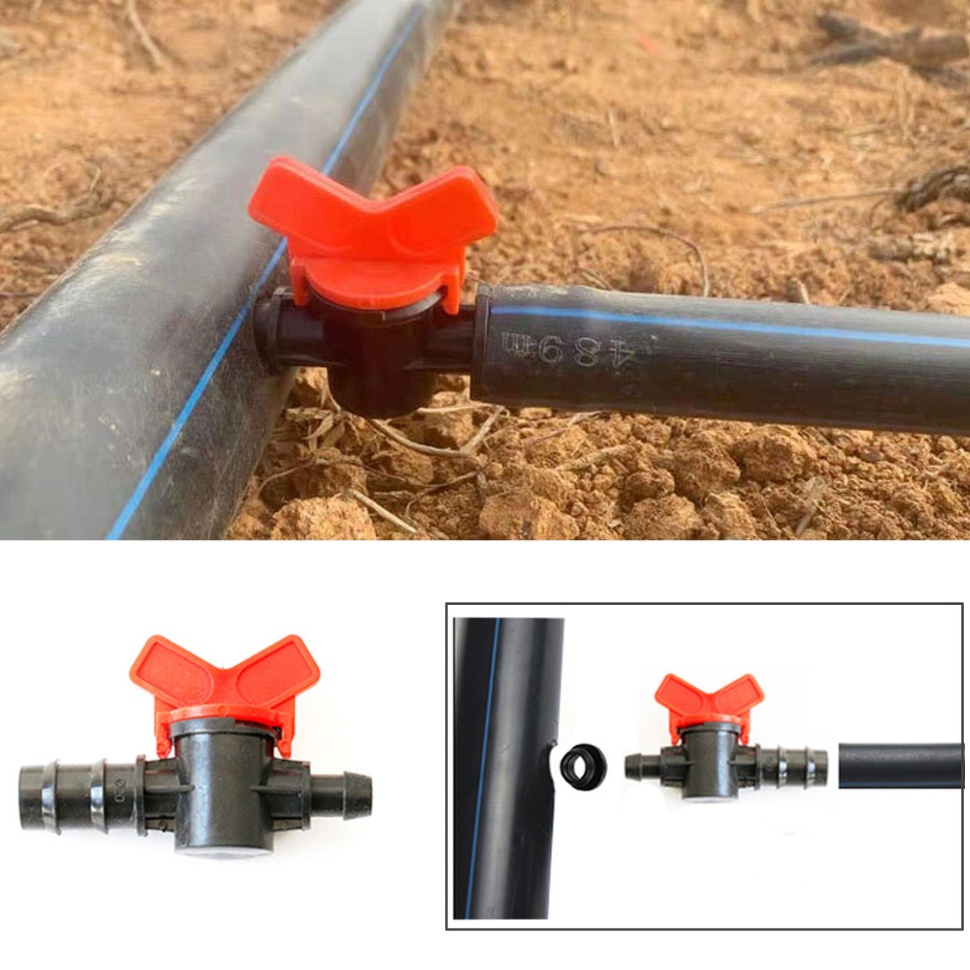 16/20/25mm Mini Drip Valve Hose Control Valve Irrigation Drip Pipe Bypass Valve