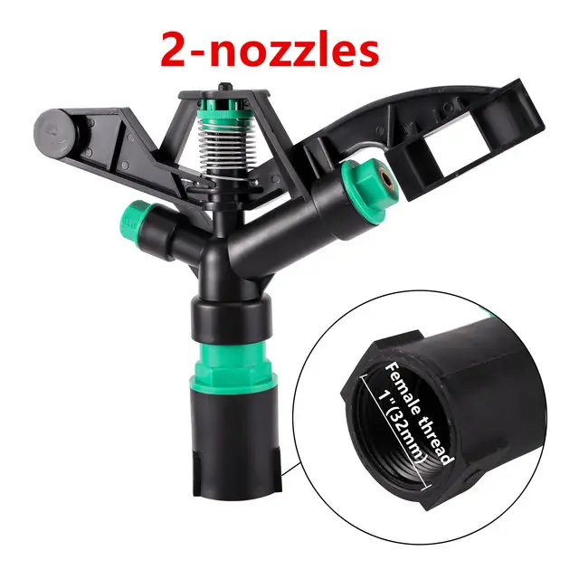 1" Female Thread 360° Impact Sprinkler Watering Irrigation Rocker Nozzle