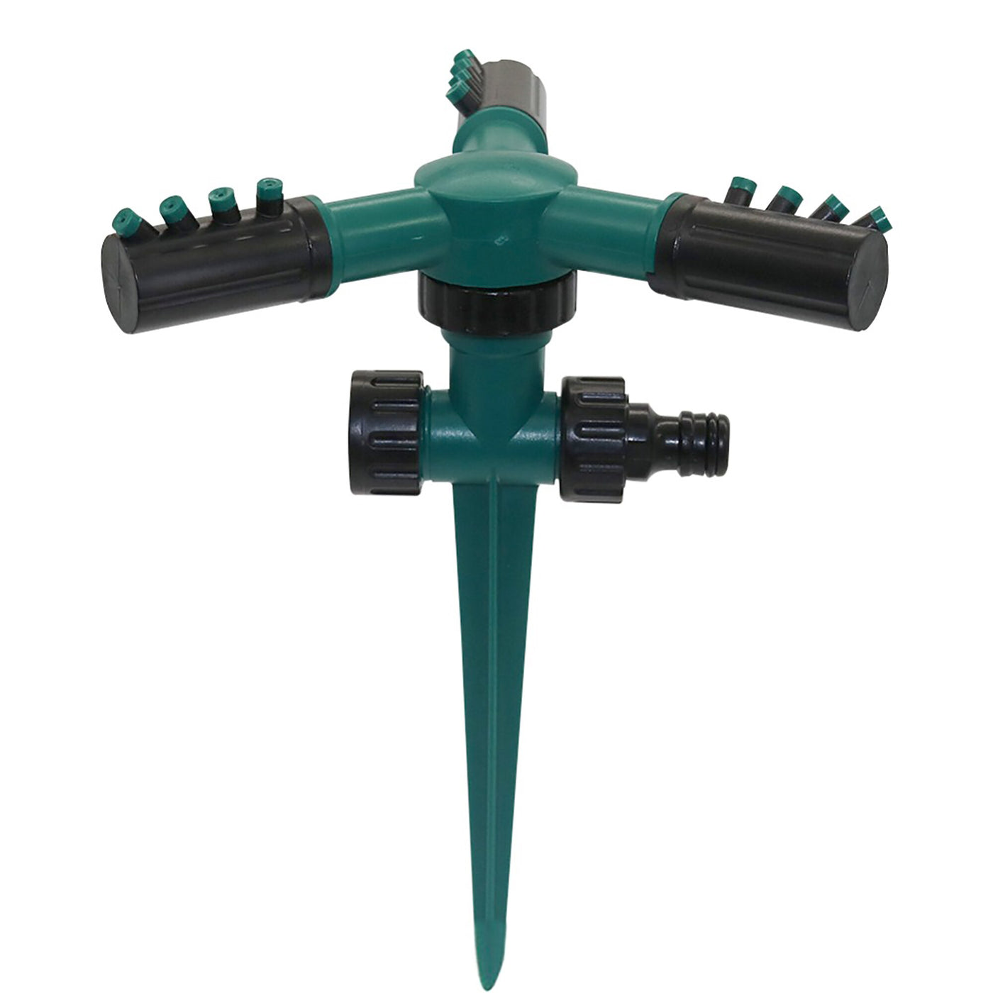 Adjustable 3 Arm Rotating Sprinkler with Spike Lawn Grass 360 Degree Irrigation Sprinkler