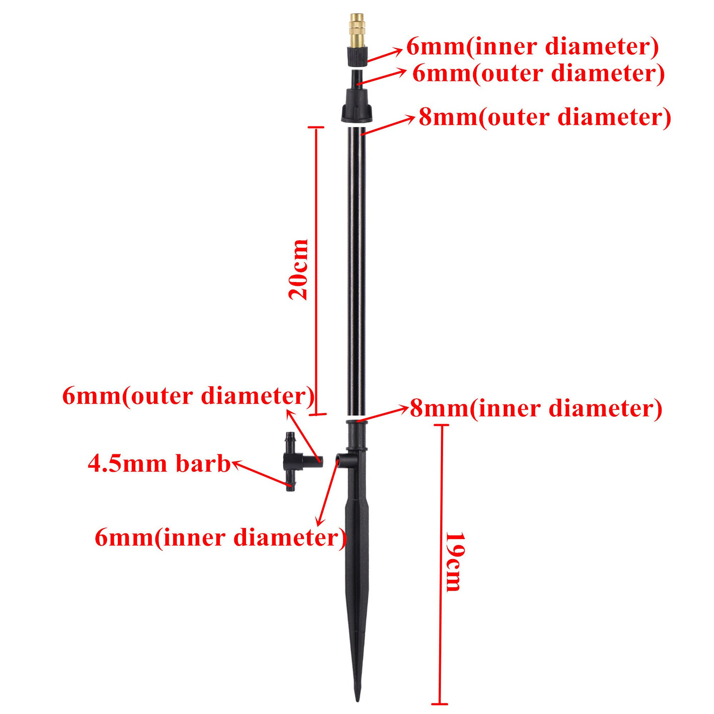 360° Free-Bend Fogging Nozzle Cooling Irrigation Landscaping Humidification Sprayer Nozzle Sprinkler