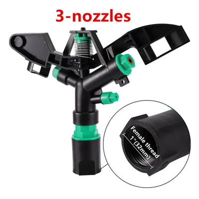 1" Female Thread 360° Impact Sprinkler Watering Irrigation Rocker Nozzle