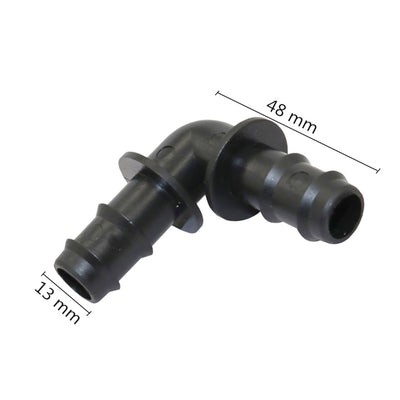 Barbed Elbow Connector 1/2 inch Pipe Joint Plastic Micro Irrigation Hose Fittings