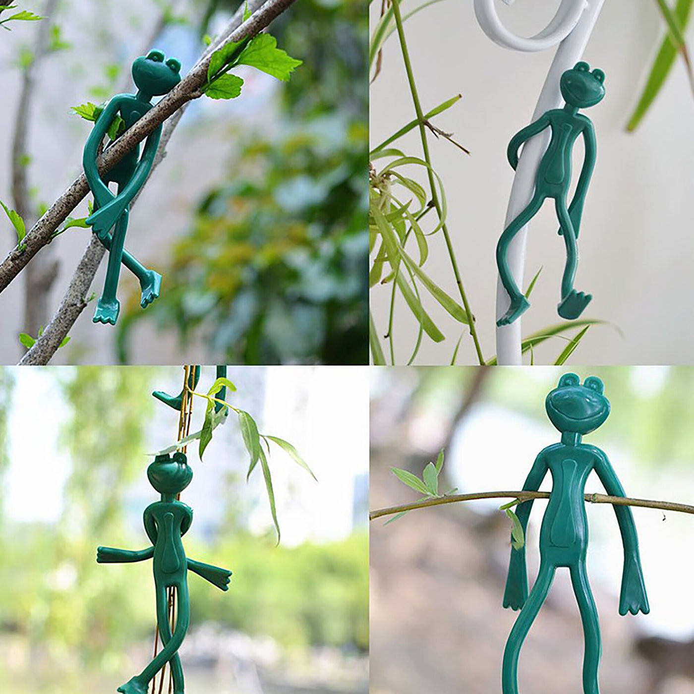 Frog Shaped Garden Plant Tie Twist Clips Garden Vine Stems Cranes Fixing Tool Pot Ties