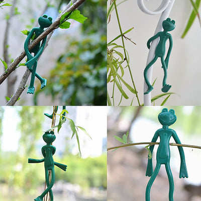 Frog Shaped Garden Plant Tie Twist Clips Garden Vine Stems Cranes Fixing Tool Pot Ties