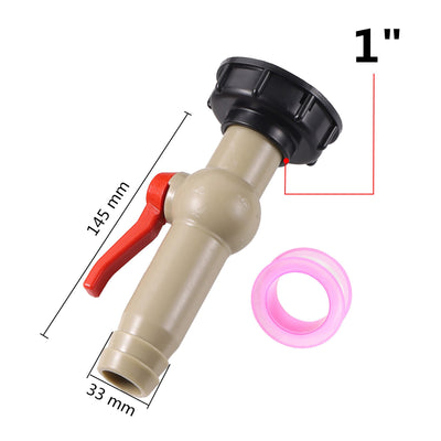 Water Tank Replacement Adapter Garden Irrigation Joint S60x6 Thread 1/2" 3/4" 1" Thread Ball Valve Hose Switch IBC Tank Fitting