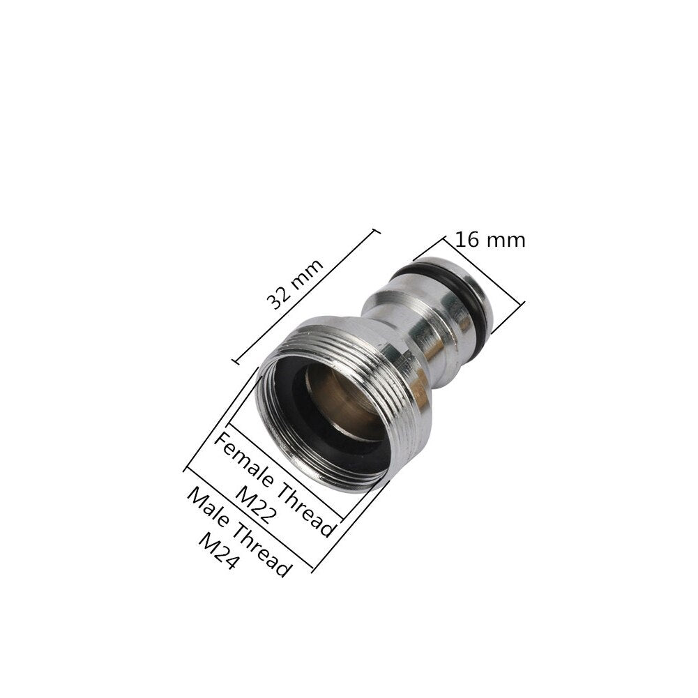 M22 to M24 threaded brass quick coupling garden watering adapter connector