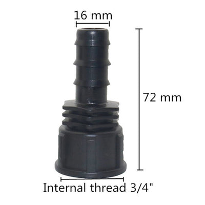 1/2" 3/4" Female Threaded to Barbed DN16 DN20 Plastic Hose Barbed Connector