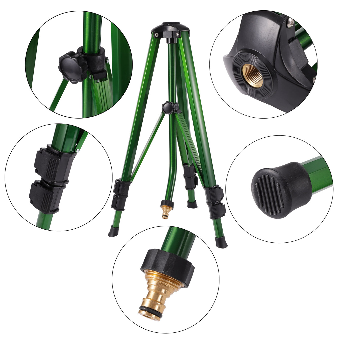 Adjustable 50~130cm 1/2" Female Thread Sprinkler Tripod