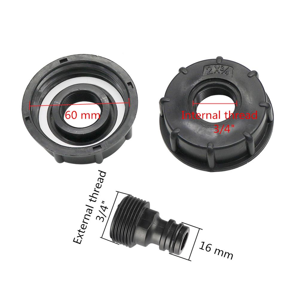 60mm Female Thread to 1/2" pipe interface Water Tank Adapter IBC Fittings
