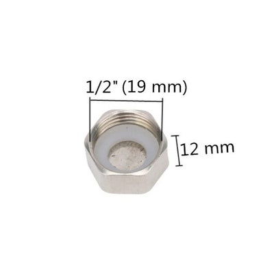 Stainless Steel 1/2" 3/4" 1" Female Thread End Plug with Rubber Seal Ring Plumbing Pipe Fittings