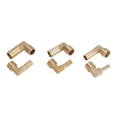 6/8/10/12/14/16mm Barbed 90 Degree Coupler 3/8" External Thread Brass Elbow Coupling Garden Water Connector Plumbing Accessories