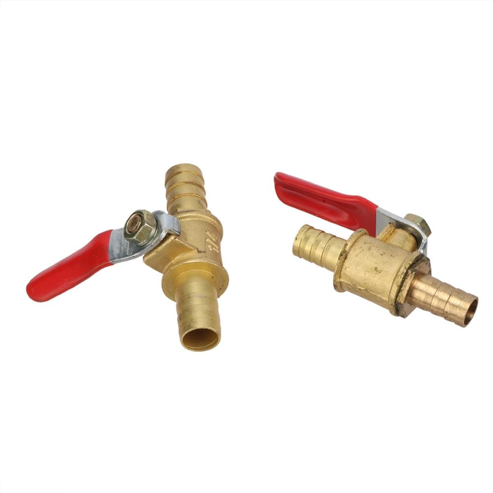 8mm 10mm Garden Hose Barbed Ball Valve Brass Universal Tap Straight Ball Valve