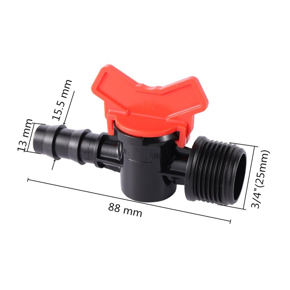 3/4" Male Thread to DN16 Pipe Bypass Valve Drip Connector Mini Valve