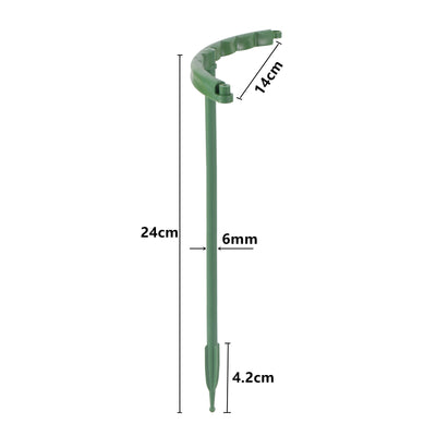 Garden Plastic Semi Circle Plant Flower Support Pole Stand Bonsai Fixing Rod Holder