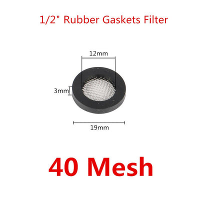 1/2“ 3/4" 40 Mesh Seal O-Ring Hose Gasket Flat Rubber Washer With Filter Net