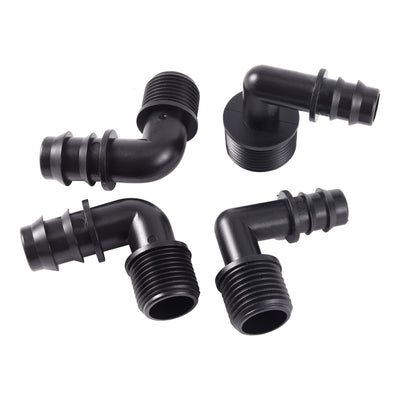 DN16 DN20 90 Degree Elbow Connectors Irrigation Water Connector Barbed Fittings