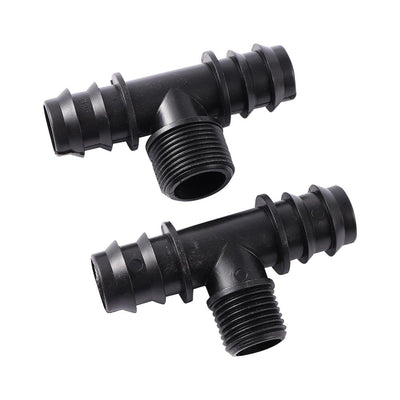 DN25 Barbed Drip Pipe Connector Tee Elbow Straight Drip Irrigation Connector