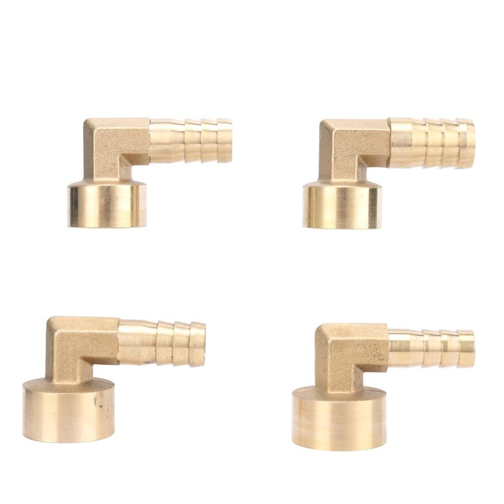 Brass Hose Pipe Elbow Fittings 10mm 12mm 14mm 16mm Barbed to 1/2" Female Thread Connector Adapter