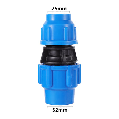 PE Pipe Reducing Straight Connector Adapter Garden Farm Irrigation Pipe Fittings