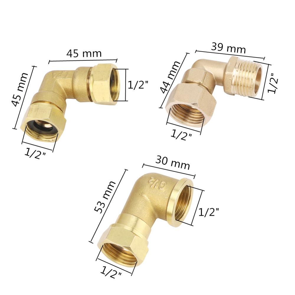 1/2" Male/Female Thread Brass Connector Plumbing Pneumatic Fittings