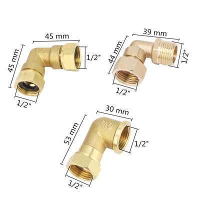 1/2" Male/Female Thread Brass Connector Plumbing Pneumatic Fittings