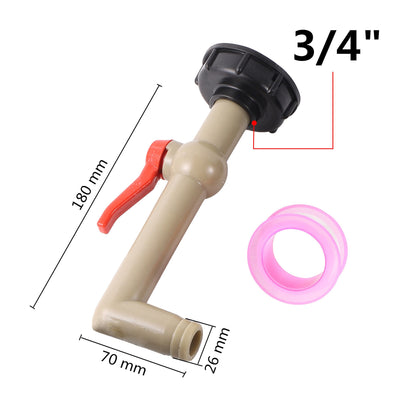 Water Tank Replacement Adapter Garden Irrigation Joint S60x6 Thread 1/2" 3/4" 1" Thread Ball Valve Hose Switch IBC Tank Fitting