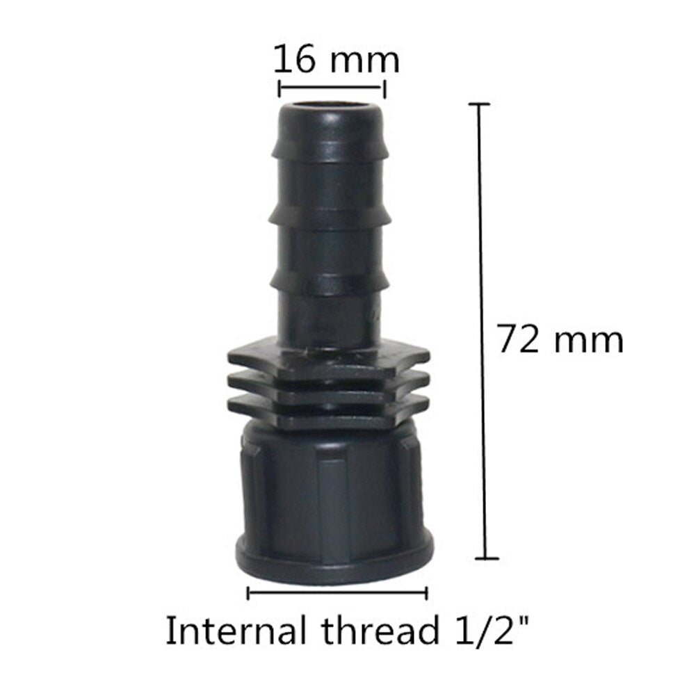 1/2" 3/4" Female Threaded to Barbed DN16 DN20 Plastic Hose Barbed Connector