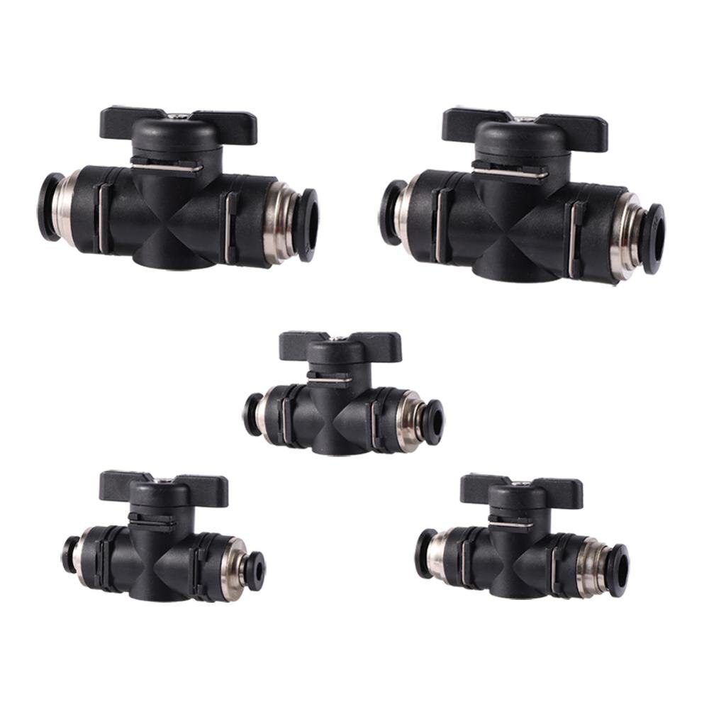 4/6/8/10/12mm Slip Lock Quick Access Water Valve Garden Irrigation Water-flow Control Switch Misting System Pneumatic Fittings