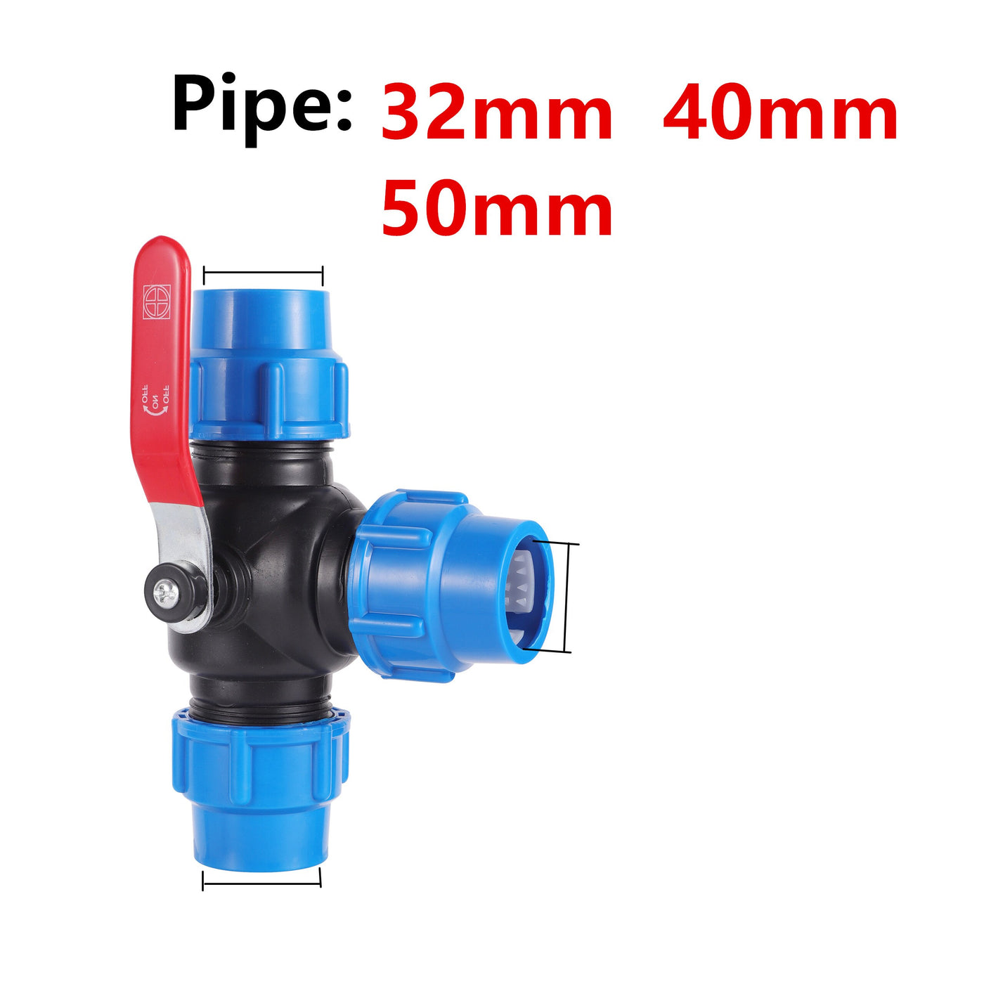 20/25/32/40/50mm PVC PE Tube Connector Plastic HDPE Pipe Compression Fittings