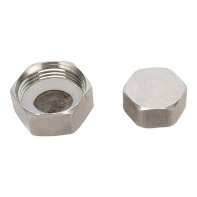 Stainless Steel 1/2" 3/4" 1" Female Thread End Plug with Rubber Seal Ring Plumbing Pipe Fittings