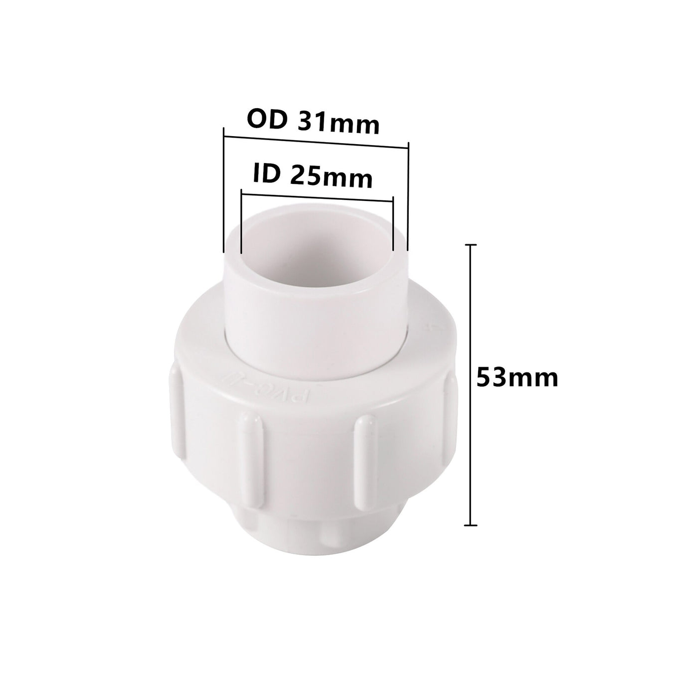 20/25mm Equal PVC Union Straight Connector Pipe Fittings