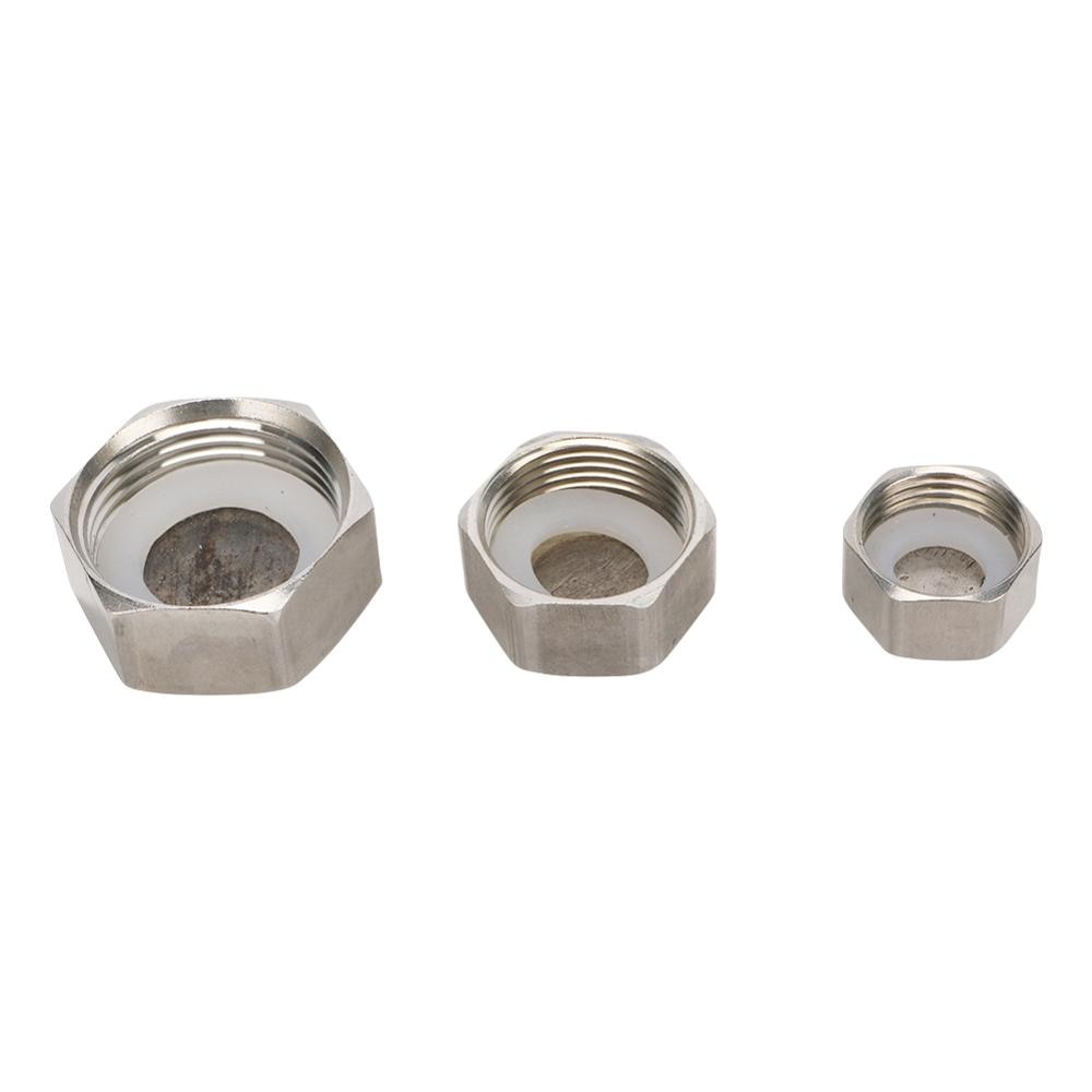 Stainless Steel 1/2" 3/4" 1" Female Thread End Plug with Rubber Seal Ring Plumbing Pipe Fittings