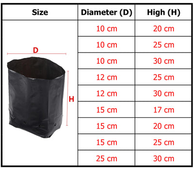 Plant Thicken Grow Bags Seedling Nursery Planting Bags With Breathable Holes