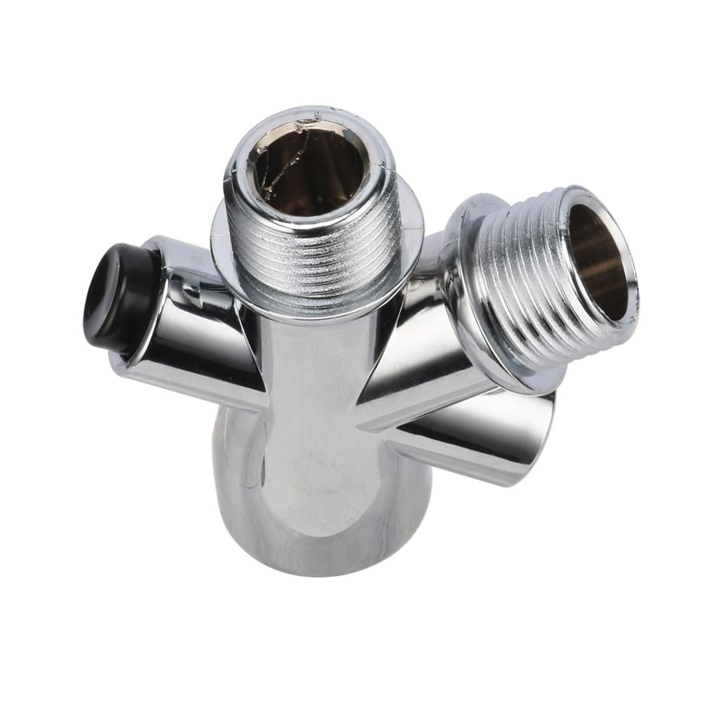 3 way 1/2" Thread Water Splitter Connector Irrigation Water Tap Diverter Bathroom Shower Head Water Separator Adapter