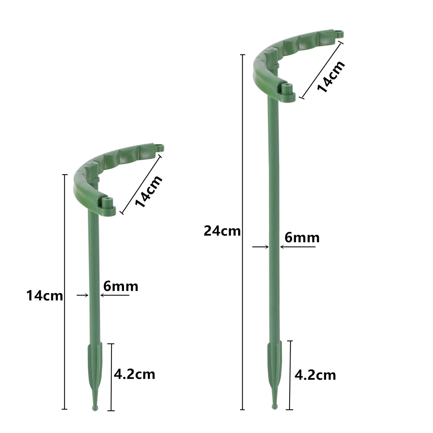 Garden Plastic Semi Circle Plant Flower Support Pole Stand Bonsai Fixing Rod Holder