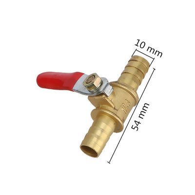 8mm 10mm Hose Barbed Inline Brass Water Oil Air Gas Straight Shutoff Ball Valve