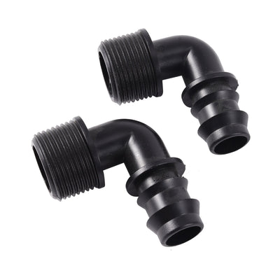 DN16 DN20 90 Degree Elbow Connectors Irrigation Water Connector Barbed Fittings