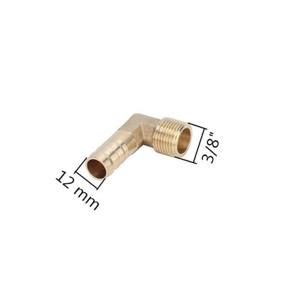 6/8/10/12/14/16mm Barbed 90 Degree Coupler 3/8" External Thread Brass Elbow Coupling Garden Water Connector Plumbing Accessories