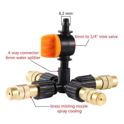 Brass 4 5 6 7 Way Atomizing Nozzle Misting Sprinkler