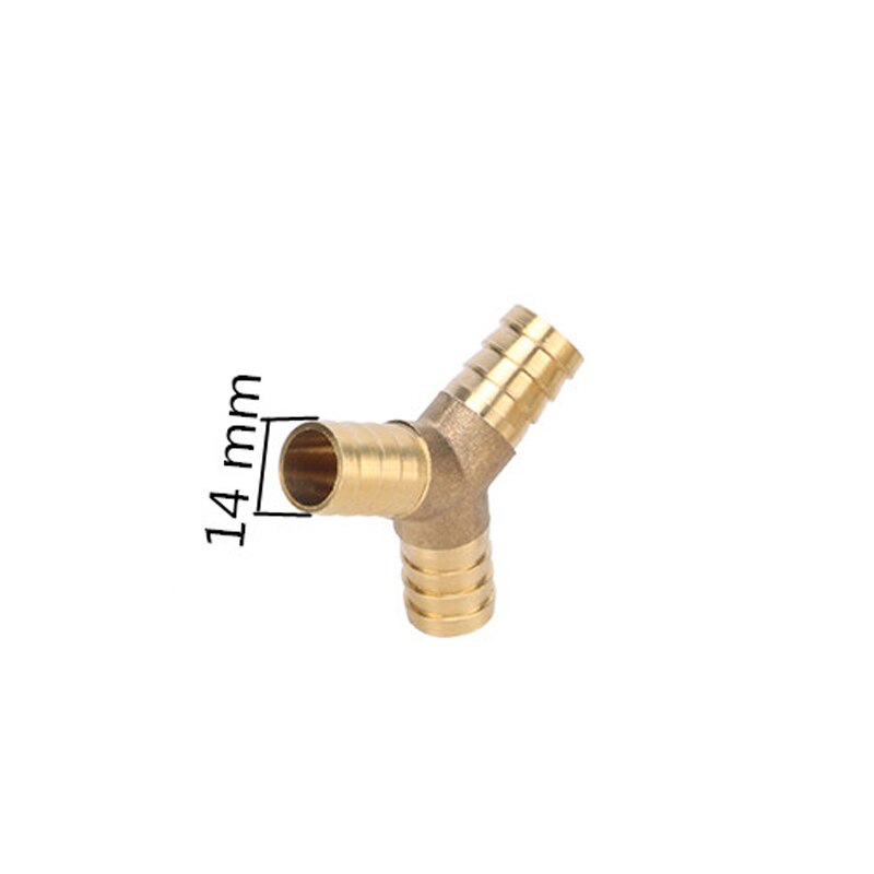 3-Way 6/8/10/12/14/16/19mm Brass Y Shape Connector Garden Water Hose Splitter