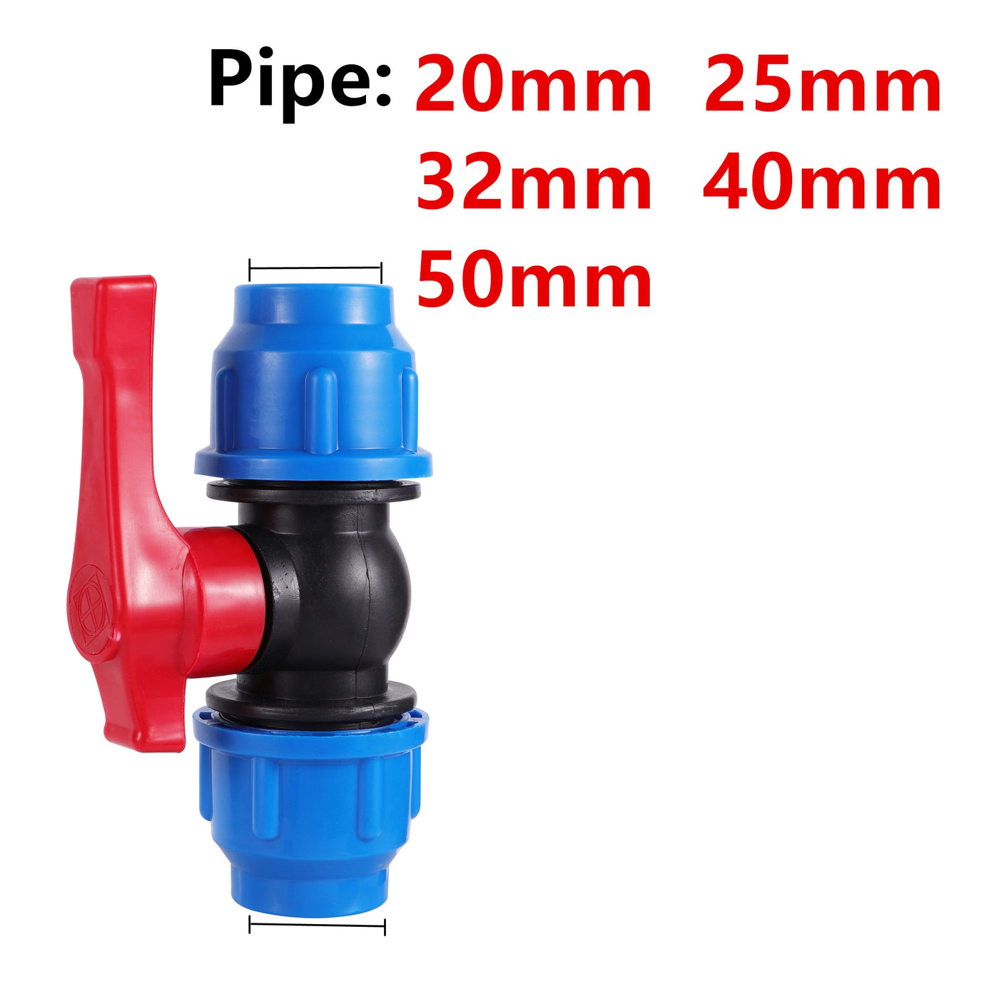 20/25/32/40/50mm PVC PE Tube Connector Plastic HDPE Pipe Compression Fittings