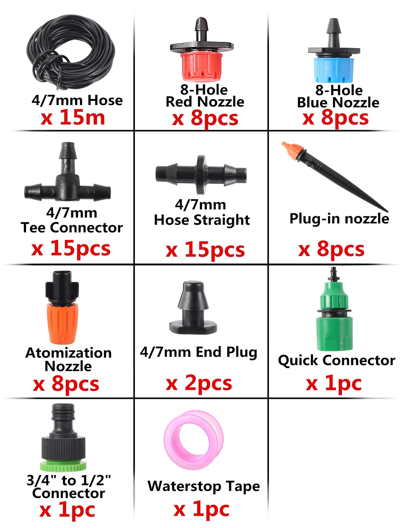 DIY Automatic Micro Drip Irrigation System Garden Irrigation Spray Self Watering Kit